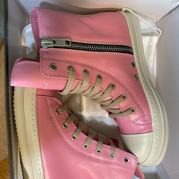 Cute Pink Rick Owens Women Sneakers
